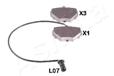 51-0L-L07 ASHIKA Комплект тормозных колодок, дисковый тормоз