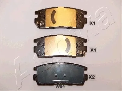 51-0W-W04 ASHIKA Комплект тормозных колодок, дисковый тормоз
