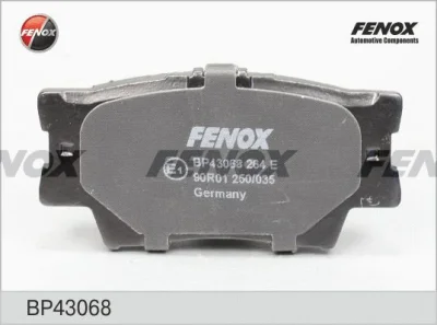 Комплект тормозных колодок, дисковый тормоз FENOX BP43068