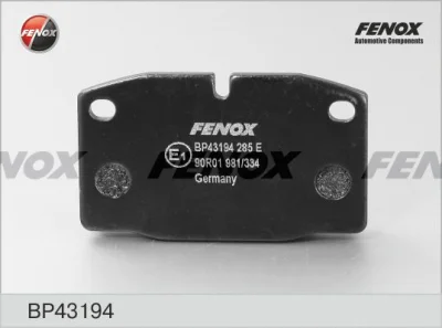 Комплект тормозных колодок, дисковый тормоз FENOX BP43194