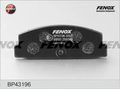 Комплект тормозных колодок, дисковый тормоз FENOX BP43196