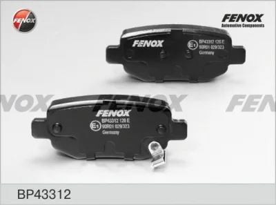 Комплект тормозных колодок, дисковый тормоз FENOX BP43312
