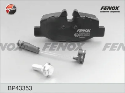 BP43353 FENOX Комплект тормозных колодок, дисковый тормоз