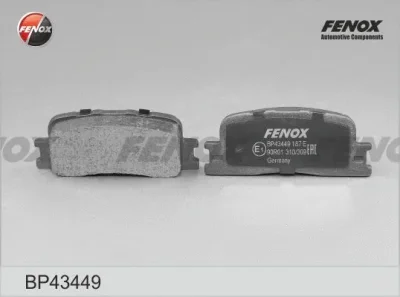 BP43449 FENOX Комплект тормозных колодок, дисковый тормоз