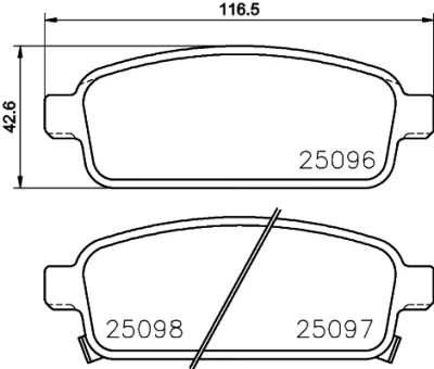 PCP1052 DON Комплект тормозных колодок, дисковый тормоз