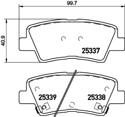 PCP1053 DON Комплект тормозных колодок, дисковый тормоз