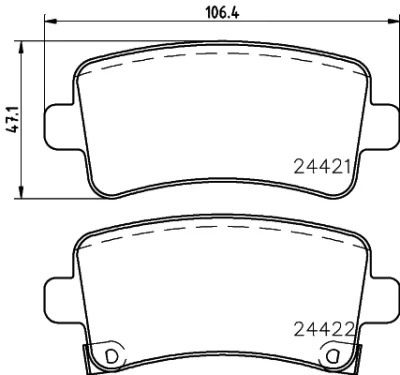 Комплект тормозных колодок, дисковый тормоз DON PCP1070