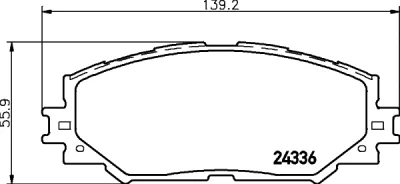 Комплект тормозных колодок, дисковый тормоз DON PCP1112