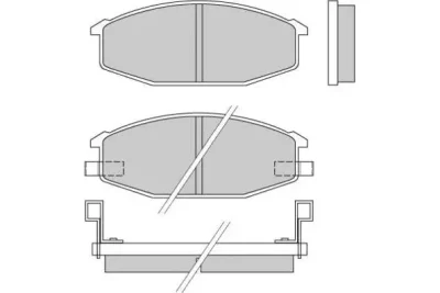 Комплект тормозных колодок, дисковый тормоз E.T.F. 12-0273