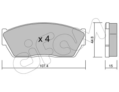 822-054-0 CIFAM Комплект тормозных колодок, дисковый тормоз