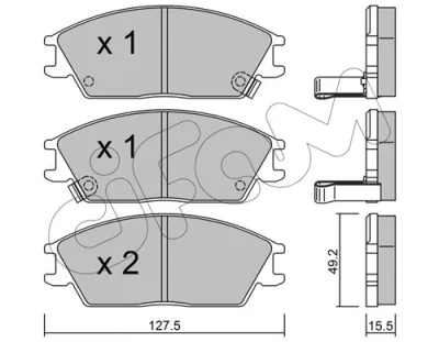 822-081-1 CIFAM Комплект тормозных колодок, дисковый тормоз