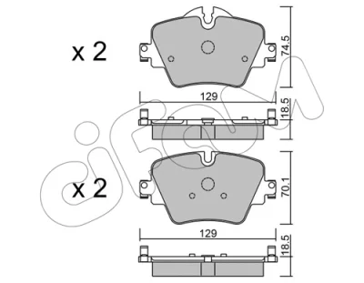 Комплект тормозных колодок, дисковый тормоз CIFAM 822-1037-0