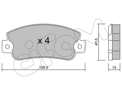 822-104-0 CIFAM Комплект тормозных колодок, дисковый тормоз