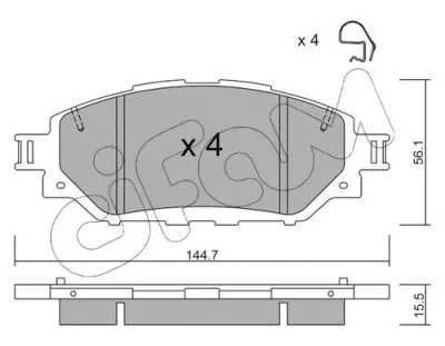 822-1090-0 CIFAM Комплект тормозных колодок, дисковый тормоз
