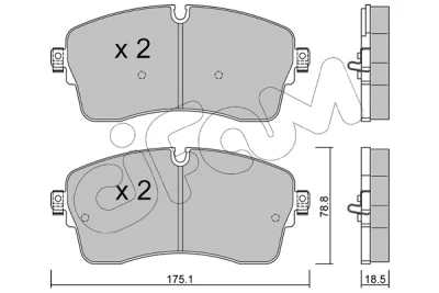 822-1250-1 CIFAM Комплект тормозных колодок, дисковый тормоз