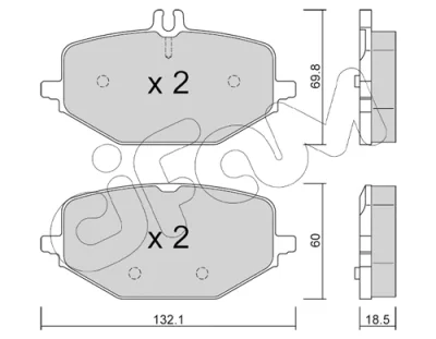 822-1274-0 CIFAM Комплект тормозных колодок, дисковый тормоз