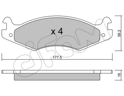 822-133-0 CIFAM Комплект тормозных колодок, дисковый тормоз