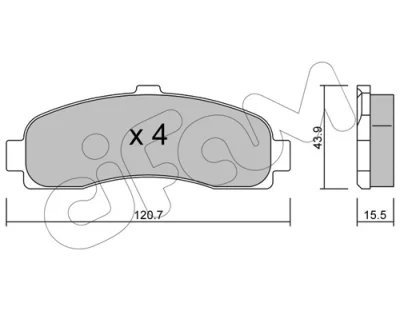 822-145-0 CIFAM Комплект тормозных колодок, дисковый тормоз