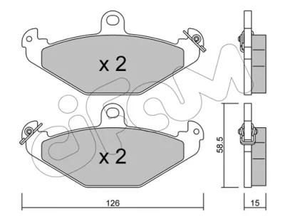 822-165-0 CIFAM Комплект тормозных колодок, дисковый тормоз