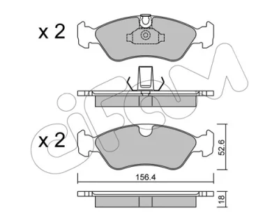 822-208-0 CIFAM Комплект тормозных колодок, дисковый тормоз