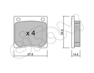 822-229-0 CIFAM Комплект тормозных колодок, дисковый тормоз