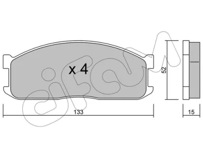 822-232-0 CIFAM Комплект тормозных колодок, дисковый тормоз
