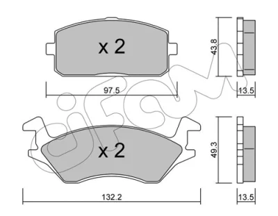 822-234-0 CIFAM Комплект тормозных колодок, дисковый тормоз
