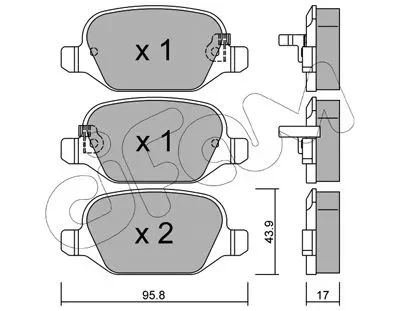 822-324-4 CIFAM Комплект тормозных колодок, дисковый тормоз