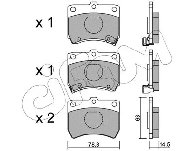 822-370-0 CIFAM Комплект тормозных колодок, дисковый тормоз