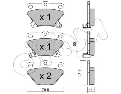 822-424-0 CIFAM Комплект тормозных колодок, дисковый тормоз