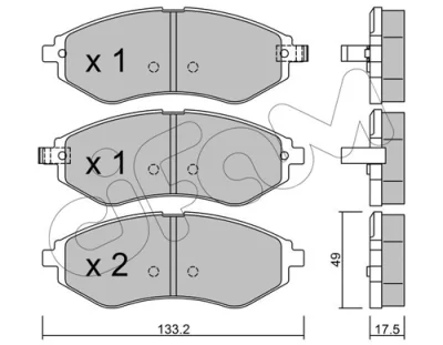 822-508-1 CIFAM Комплект тормозных колодок, дисковый тормоз