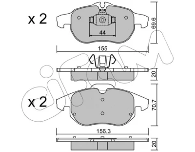 822-540-0 CIFAM Комплект тормозных колодок, дисковый тормоз