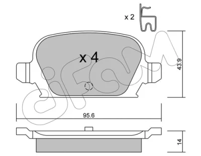 822-541-0 CIFAM Комплект тормозных колодок, дисковый тормоз