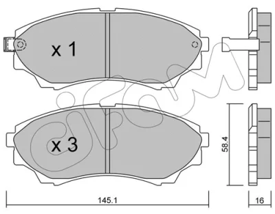 822-610-0 CIFAM Комплект тормозных колодок, дисковый тормоз
