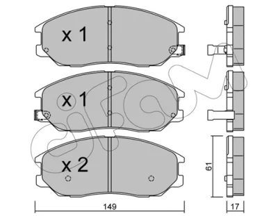822-633-0 CIFAM Комплект тормозных колодок, дисковый тормоз