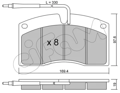 822-648-0 CIFAM Комплект тормозных колодок, дисковый тормоз