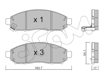 822-743-0 CIFAM Комплект тормозных колодок, дисковый тормоз