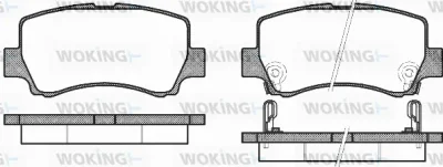 P12093.02 WOKING Комплект тормозных колодок, дисковый тормоз