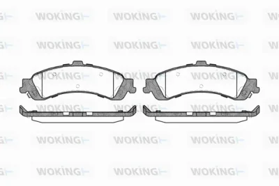 P9093.02 WOKING Комплект тормозных колодок, дисковый тормоз