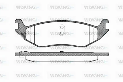 P9853.04 WOKING Комплект тормозных колодок, дисковый тормоз