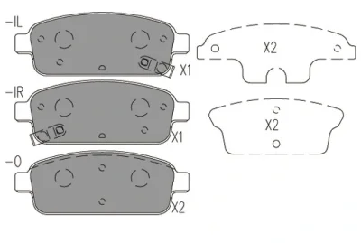 24082z KLAXCAR FRANCE Комплект тормозных колодок, дисковый тормоз