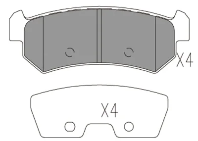 24083z KLAXCAR FRANCE Комплект тормозных колодок, дисковый тормоз