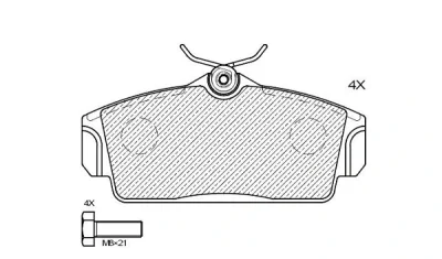 Комплект тормозных колодок, дисковый тормоз KLAXCAR FRANCE 24855Z