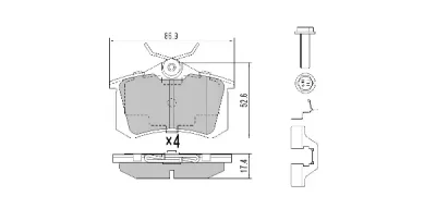Комплект тормозных колодок, дисковый тормоз FREMAX FBP-0575-01