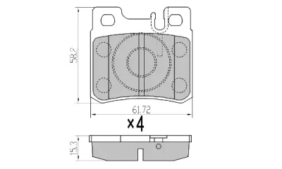 Комплект тормозных колодок, дисковый тормоз FREMAX FBP-0798