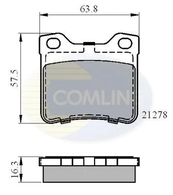 Комплект тормозных колодок, дисковый тормоз COMLINE CBP01060