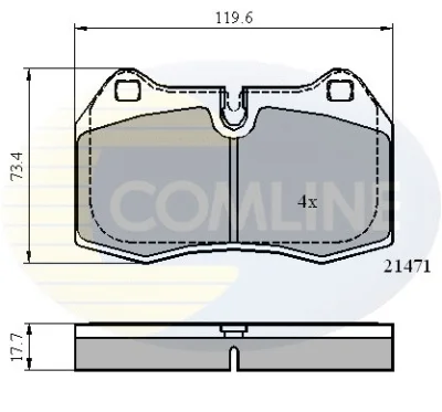 CBP01097 COMLINE Комплект тормозных колодок, дисковый тормоз