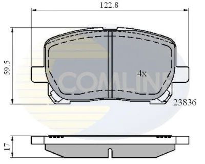 CBP01132 COMLINE Комплект тормозных колодок, дисковый тормоз