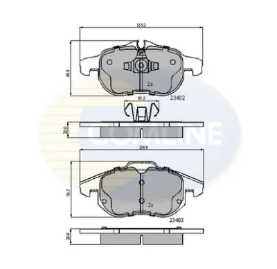 Комплект тормозных колодок, дисковый тормоз COMLINE CBP01137