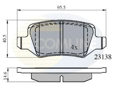 Комплект тормозных колодок, дисковый тормоз COMLINE CBP01149